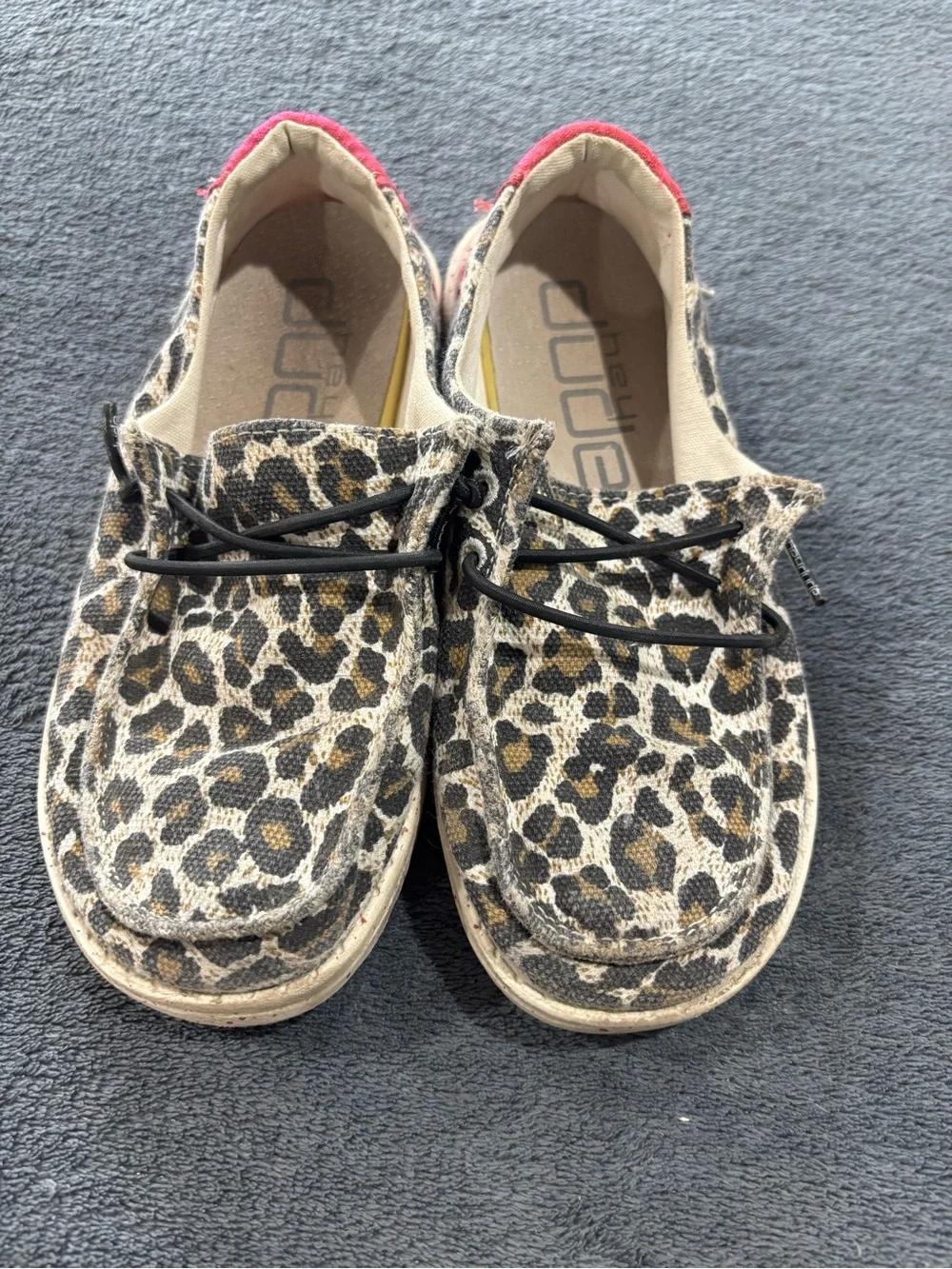 Hey Dude Girls Size 12 Kids Cheetah Pink Slip On Shoes